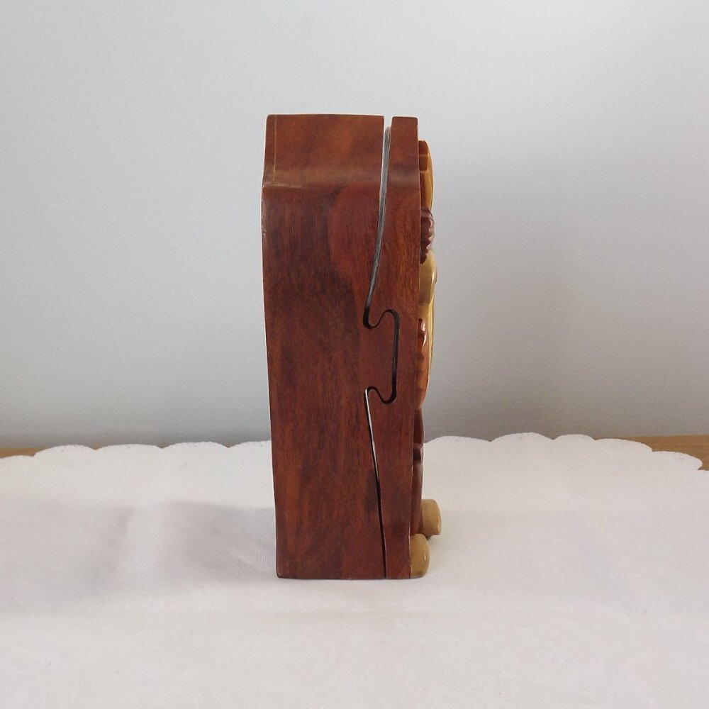 Wooden Palm Tree Puzzle Box - Picture 3 of 11